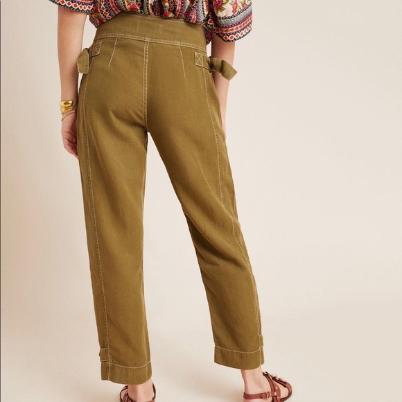 NWT Anthropologie khaki hi rise utility pants - Picture 4 of 9